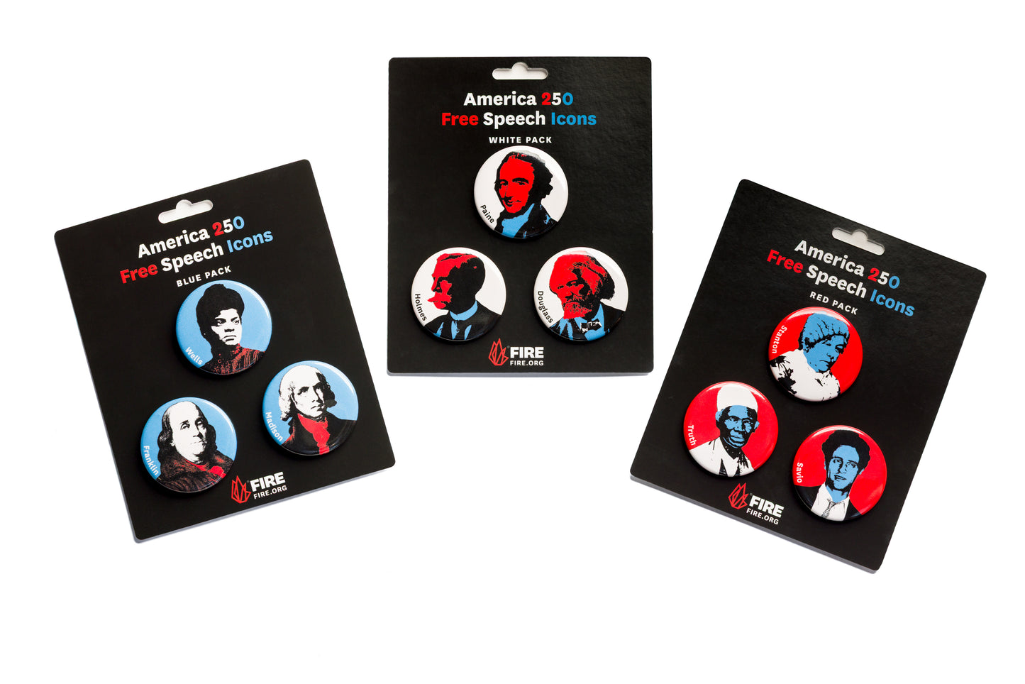 America 250: Free Speech Icons Button Set