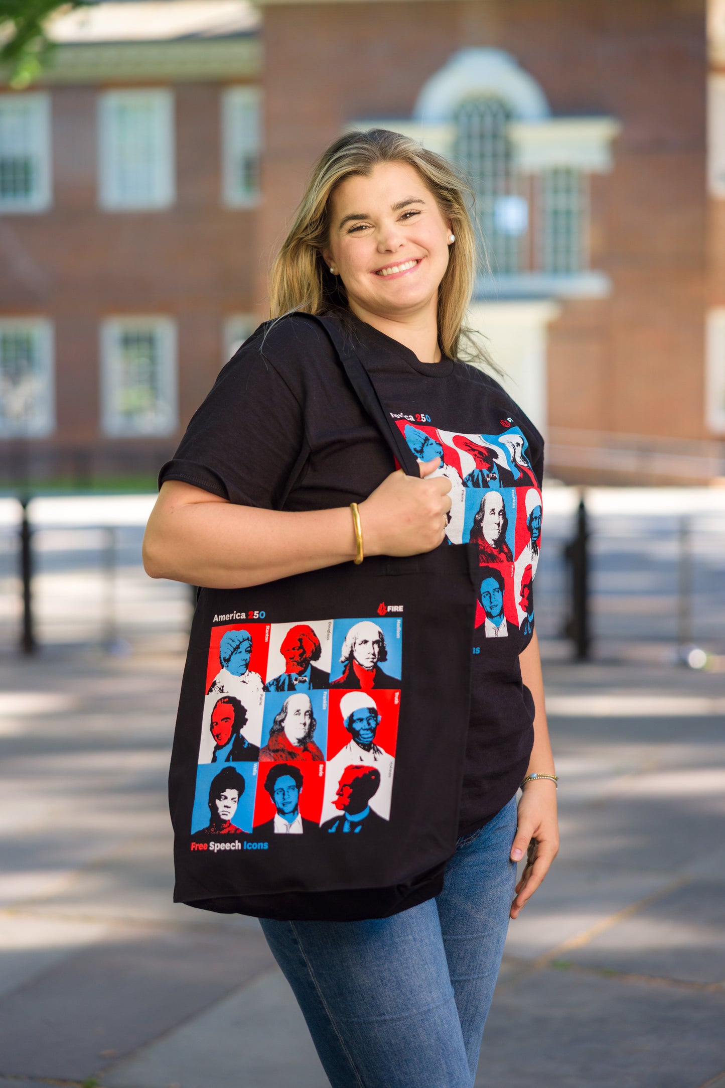 America 250: Free Speech Icons Tote Bag